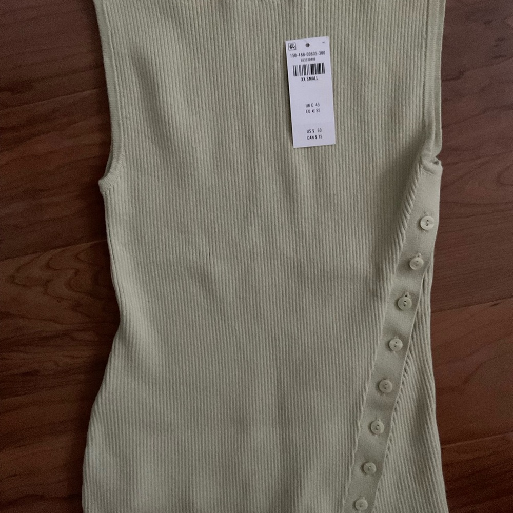 Abercrombie & fitch side Button Tank Top-XXS-NWT - Picture 6 of 7